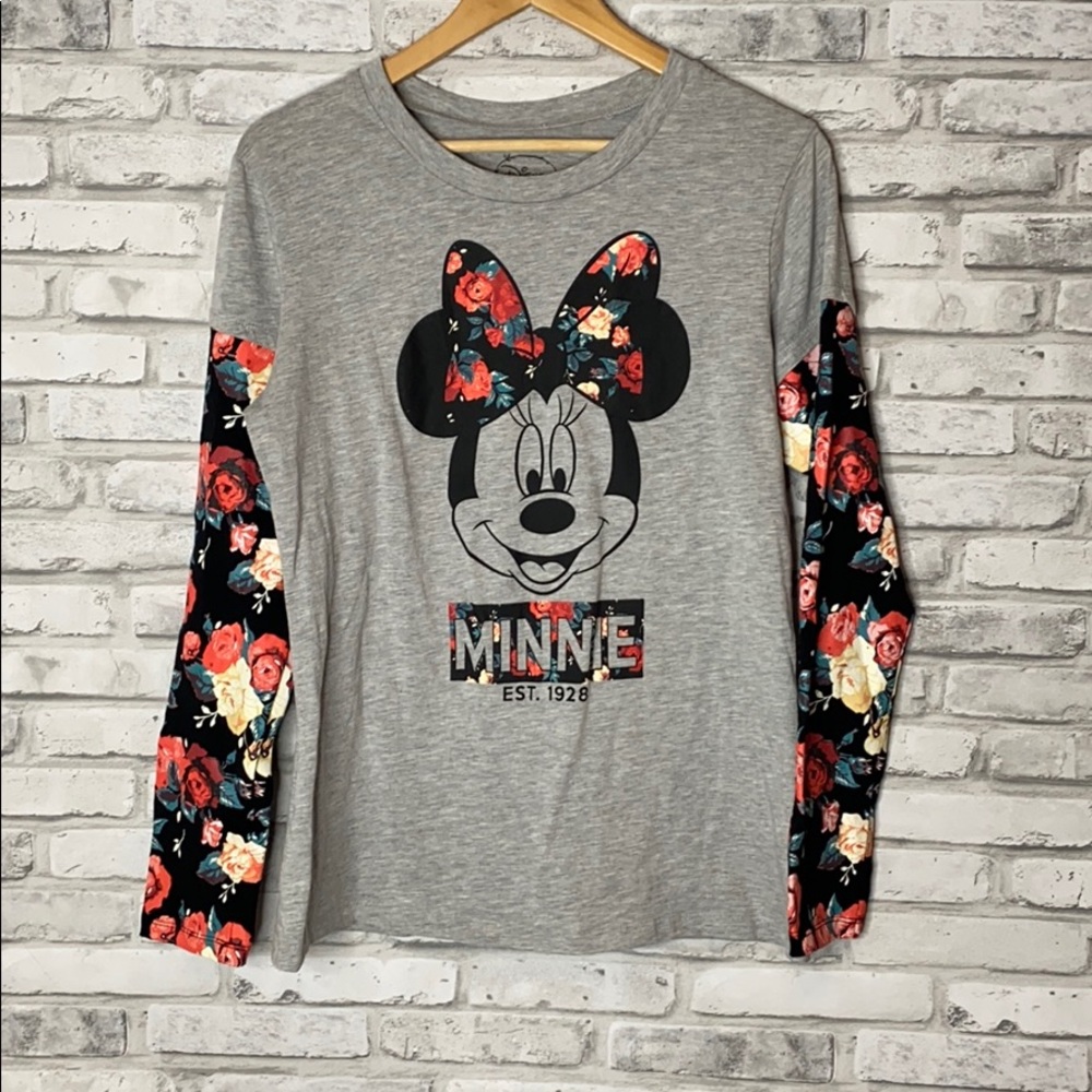 Minnie Mouse Floral Long Sleeve Tee